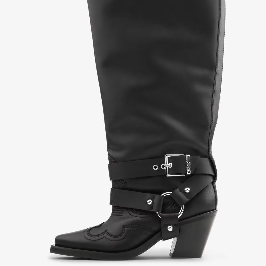 Kadın Siyah Deri Diz Boyu Kovb - Leather Classic Strap incelemesi ve fiyatı